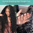 Human Braiding Hair for Boho Braids Human Hair 110g 18 Inch Curly Boho Hair for Braiding Knotless 12A Deep Wave Bohemian 3 Bundles/Pack Chocolate Brown