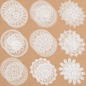 Mimorou 18 Pieces 12 Inch Lace Doilies for Tables Crochet Doilies Vintage Cotton Lace Coasters Handmade Round Placemats Rustic Table Decor for Kitchen Dining Room Wedding Cup Vase Decoration (White)