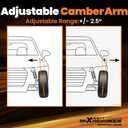 MaXpeedingrods Adjustable Rear Upper Control Arm for Chrysler Sebring 2007-2010, for Dodge Journey Avenger 2008-2010, 1 Pair of Camber Arms -2.5 to +2.5