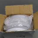 Nervure 100 Pieces Gold Plastic Plates - 10.25 inch Gold Dinner Plates - Heavyweight White and Gold Disposable Plates Ideal for Wedding & Party