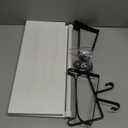 Love-KANKEI Floating Shelves for Coffee Bar,Bathroom Shelves with Wood Bar, Wall Shelves with 8 Hooks for Kitchen, 17.3 Inch Storage Shelves Set of 2 for Bedroom,Living RoomWhite