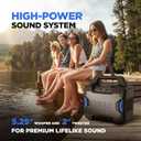 ION Tailgater Boom - Outdoor Portable Bluetooth Speaker with Mic in, FM Radio, USB Port, Battery, IPX5 Water-Resistant, Wireless Stereo-Link, App, 60W