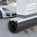Premium Garage Door Bottom Seal - 8ft Weatherproof EPDM Rubber, Easy Install, Blocks Drafts/Rain/Rodents, Noise-Reducing & Energy Saving (Black)