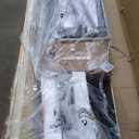 Merax King Bed Frame with 2 Built-in Led Lights and 2 Floating Storage Shelves, Luxury Velvet Upholstered Platform Bed Frame King Size with Wingback Headboard for Bedroom, No Box Spring Needed, Grey