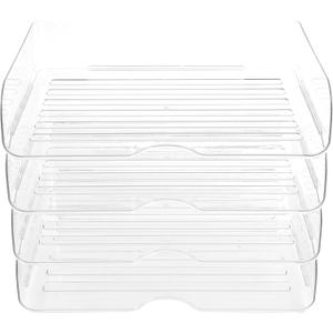 4-Tier Paper Organizer for Desk, Stackable Desk Organizer Paper Tray, Desk Paper Letter Tray, Office Desk Organizer for Notes, Pens, File, Document, A4 Paper Holder, 13 x 9.8 x 11in