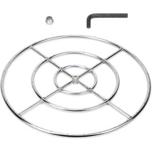 Stanbroil 30 Inch Round Fire Pit Burner Ring for Natural Gas & Propane Fire Pit Fireplace - 304 Stainless Steel Fire Pit Burner for Indoor & Outdoor, BTU 435,000 Max