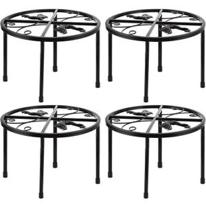 STARVAST 4 Pack Metal Stand for Chicken Feeder Waterer, Heavy Duty Round Chicken Water Feeder Stand Holder, Iron Supports Rack with 4 Legs for Coop Poultry Indoor Outdoor