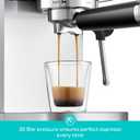 CASABREWS 3700 Essential Espresso Machine 20 Bar, Stainless Steel Cappuccino & Latte Coffee Maker with Steam Frother for Home, 43.9oz Water Tank, Silver