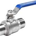 DERNORD Full Port Ball Valve 1 Inch - Male x Male Stainless Steel 304 Heavy Duty for Water, Oil, and Gas,1000WOG (1 Inch NPT)