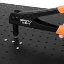 BEETRO Heavy Duty Hand Riveter, Rivet Gun, 3/32"-1/8"-5/32"-3/16", 4 Nosepieces Set Includes 100pcs Rivets, Durable and Suitable for Metal, Plastic and Leather