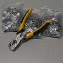 HHNIULI 900 Pieces Wire Cage Clips with 1 Piece Wire Cage Buckle Snap Plier, Hog Wire Pliers Hog Ring Pliers for Chicken Pet Dog Cat Cage