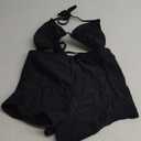 Boyshorts Swimsuits for Women-High Waisted Bikini Set 2 Piece Tummy Control Bathing Suit Triangle Top Shorts Bottom
Size Small Black