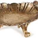 NIKKY HOME Vintage Gold Ring Holder Jewelry Dish, Antique Birds Trinket Display Decorative Metal Tray Bowl Classy Birthday Christmas Gifts for Women
