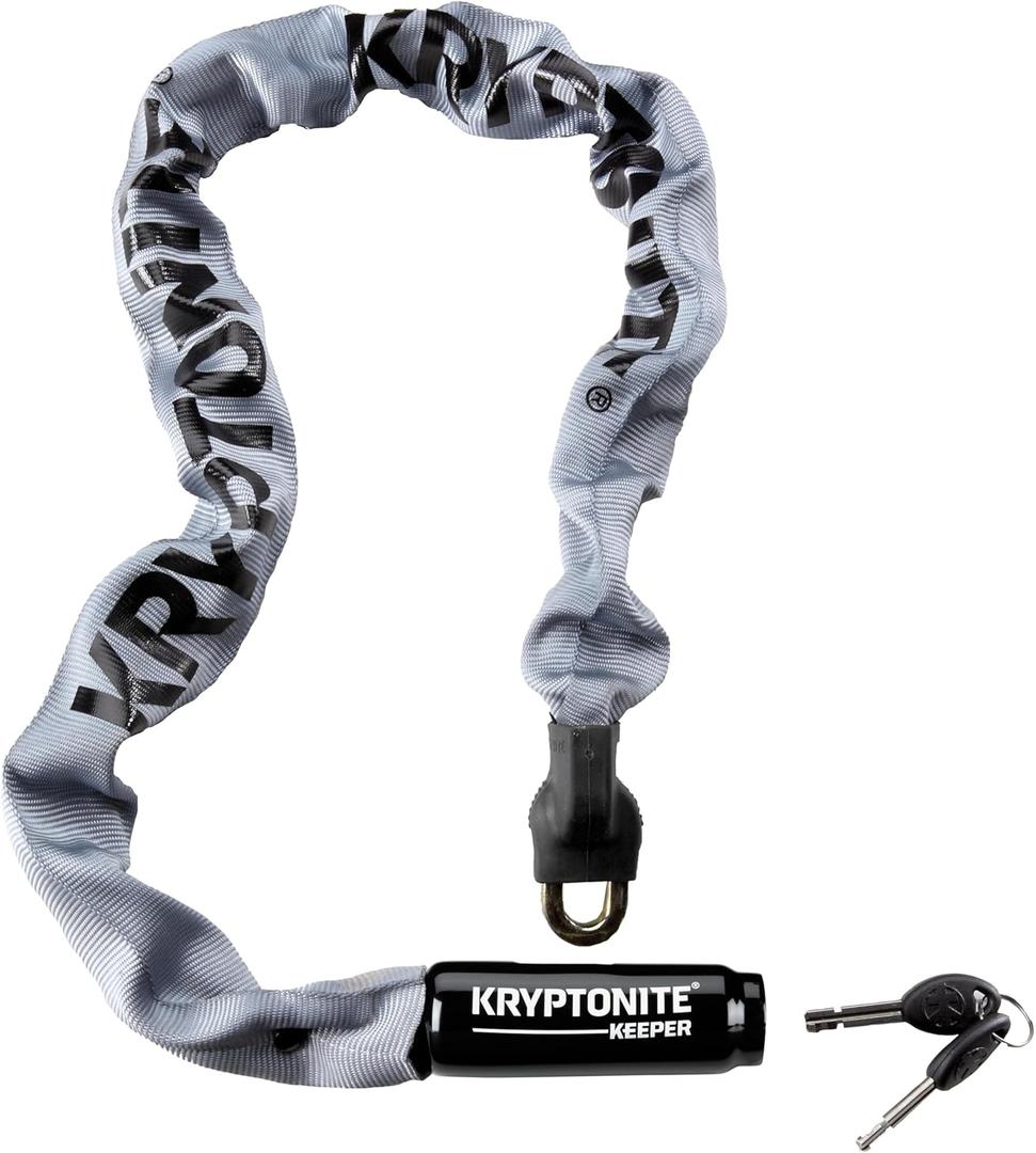 Kryptonite Keeper 785 Bike Chain Lock, 2.8 Feet Long Heavy Duty Anti-Theft Bicycle Chain Lock with Keys for Bike, Motorcycle, Scooter, Bicycle, Door, Gate, Fence