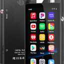 96GB MP3 Player with Bluetooth & WiFi, 4" HD Full Touch Screen MP4 Player (3GB RAM+32GB ROM), Supports Spotify, Amazon Music & YouTube, 1080P Video Without Conversion, Includes 64GB Card