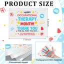 60 Pcs Occupational Therapy Month Bag Gifts Bulk Appreciation Gift EVA Makeup Cosmetic Bag with Zipper Multi Purpose Cosmetic Pouch for Occupational Therapists Therapist Gift for Woman