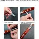 Kmise Bamboo Flute Dizi Traditional Handmade Chinese Musical Instrument Vintage Dizi (D Key)
