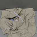 BUYUE Dining Room Chair Seat Covers Set of 6, TPU not Mixed, Friendly Jacquard Fabric Stretch Washable Slipcover for Kitchen Seat Cushions, Beige-6PCS