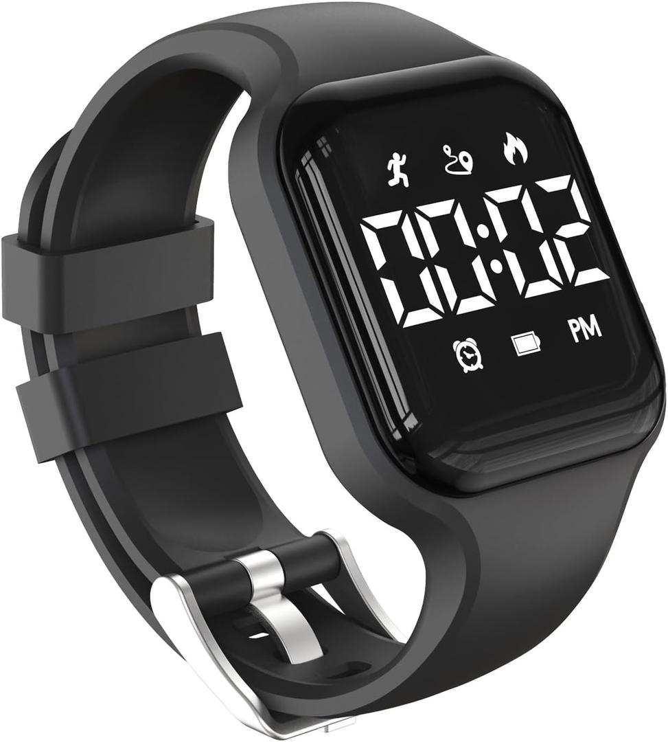 Kids' Digital Sport Pedometer Watch for Boys Girls,Waterproof, Fitness Tracker Watch, with Vibrating Alarm & Calendar, for Children, Teens, Students