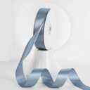 MEEDEE Dusty Blue Ribbon 1 Inch Dusty Blue Satin Ribbon Lux Double Faced Satin Ribbons by 50 Yards Polyester Blue Wrapping Ribbons for Crafts, Weddings, Flower Bouquet, Holiday Decorating