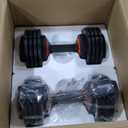 25/55 lbs Pair Adjustable Dumbbell Set, Adjust Dumbbell Weight for Exercises Pair Dumbbells for Men and Women in Home
