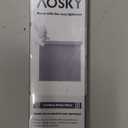 AOSKY Blackout Roller Shades Cordless Blinds for Windows, Free-Stop Shades with Valance, Thermal Insulated Fabric, UV Protection, Natural Woven Blinds for Home and Office (52" W x 72" H, Black)