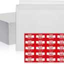 100 Pack 9.5 x 12.5 Inches Rigid Mailers Self Adhesive White Cardboard Envelopes Used as Mailing Supplies for Documents, Photos, CDs, Magazines, and Literature
