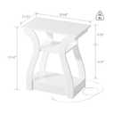 End Tables Living Room, White End Table with Charging Station,White Side Table, Nightstand for Bedroom, 3 Tier End Table with Storage Shelf for Living Room (1)