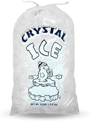 8 LB Ice Bags with Drawstring (500 Count)  Clear Plastic Bags for Storing Ice  Storage Solutions for Home, Party, or Camping