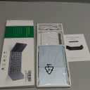 Samsers Foldable Bluetooth Keyboard with Touchpad - Portable Wireless Keyboard with Holder, Rechargeable Full Size Ultra Slim Pocket Folding Keyboards for Android Windows iOS Tablet & Laptop - Blue (BT x1)