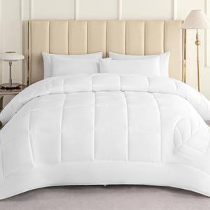 Sophia & William Tencel Lyocell Bed Comforter Queen, Cooling Lightweight All-Season Fluffy Comforter Queen, Quilted Duvet Insert