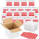 25Pack 5x5x5 Shipping Boxes for Small Business,White Mailing Boxes with Bubble Bags & Fragile Stickers for Mailing and Packing Small Gifts,Candle 5x5 Shipping boxes,Mug boxes for Shipping