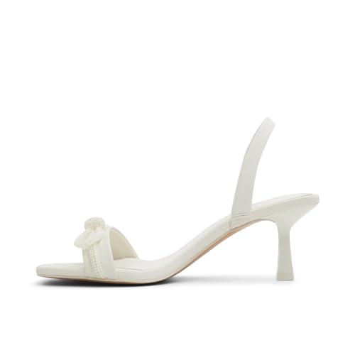 ALDO Women's Heeled Sling Back Sandals, White, 7.5