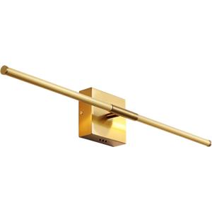 JONATHAN Y 28" Brass Gold Modern Dimmable Integrated LED Wall Sconce, Metal Vanity Light for Bathroom Mirror Bedroom Hallway, Sleek Hardwired Wall Lamp Fixture, 3000K (JYL7022B), Set of 1