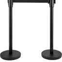 VEVOR Crowd Control Stanchion, Set of 12 Pieces Stanchion Set, Stanchion Set with 6.6 ft/2 m Black Retractable Belt, Black Crowd Control Barrier w/Concrete and Metal Base - Easy Connect Assembly