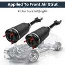 1643206113 Front Air Shock Absorber Air Suspension Strut Airmatic w/o ADS Compatible with 2007-2012 Mercedes Benz W164 ML320 ML350 ML450 ML500 X164 GL350 GL450 GL550 1643204513 2 Pack