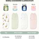 Momcozy Swaddles for Newborns, Quiet Fastener Swaddle Suitable for Infant 0-3 Months, New-Parent-Friendly Sleep Sack, Reduce Startle Reflex, Newborn Boys Girls Registry Essentials, 2-Pack, Bloom