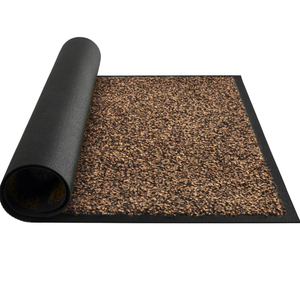 MATALL Microfiber Inside Doormat - 29.5”x17” Home Welcome Mat Easy Clean Washable Entryway Rug Floor Mat for House (Black&Brown)