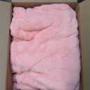 Wajade Soft Fleece Throw Blanket for Couch, 90x106 Inches 3D Bubble Decorative Cozy Fuzzy Flannel Blanket, Lightweight Warm Blanket for Bed Office, Pink