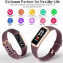 Fitness Tracker with Step Counter/Calories/Stopwatch, Activity Tracker, Health Tracker with Heart Rate Monitor, Sleep Tracker,1.10''AMOLED Touch Color Screen, Pedometer Watch for Women Men