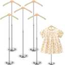 Huaerle 5 Pcs Child T Shirt Display Stand Adjustable Clothes Rack Display Flexible Shoulder Stand Portable Clothes Hanger Clothing Hanging Rack for Garment Coat Retail Vendor, Height 16-27.9In