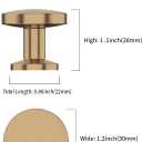 9BUILD 10 Pack Champagne Bronze Cabinet Knobs - 1.2 Inch Round Drawer Knobs for Kitchen & Dresser Drawers