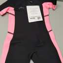 Hevto Kids Wetsuit for Boys Girls Toddler Youth 3/2mm Neoprene Shorty Full Wet Suits Front Zip in Cold Water for Swimming 
(K3S-Pink, 4)