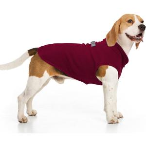 BEAUTYZOO Dog Fleece Vest Sweater Winter Jacket for Small and Medium Large Dogs with D-Ring Leash Cold Weather Coat Hoodie for XS S M Dogs Boy or Girls, Red XL