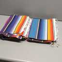 6 Pack Mexican Table Runners 14 x 84 In Rainbow Colors Large Boho Mexican Theme Party Decoration for Cinco de Mayo Fiesta Party 6 Serape Table Runner (14 x 84)