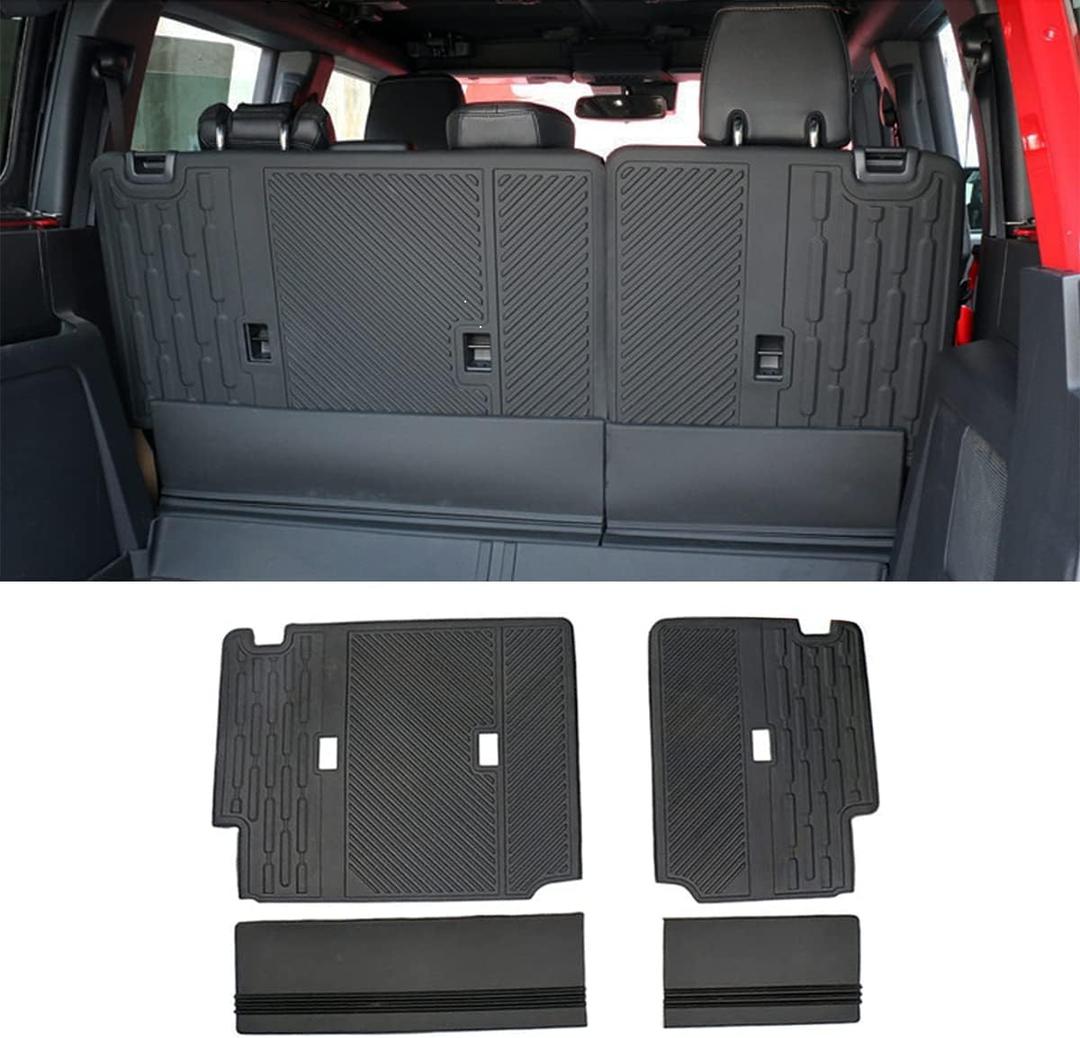 Back Seat Cover Protector with Velcro Split Dog Seat Cover for 4 Door Model Ford Bronco Accessories 2021 2022