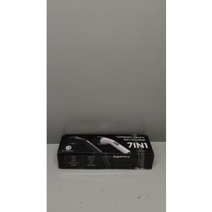 Electric Spin Scrubber, Upgraded IPX7 Cordless Cleaning Brush for Bathroom Shower, Household Cleaning Scrubber with 7 Brush Heads, Adjustable Long Handle and 2 Rotating Speeds for Tub Floor (Black)