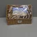 DINGTAI Rattan Desk Organizer, Tabletop Mail Holder, 5 Slot Mail Organizer Countertop Basket, Rattan Office Supplies, Boho Office Desk Accessories, Wicker Desk Organizer, Magazine Holder , Wicker