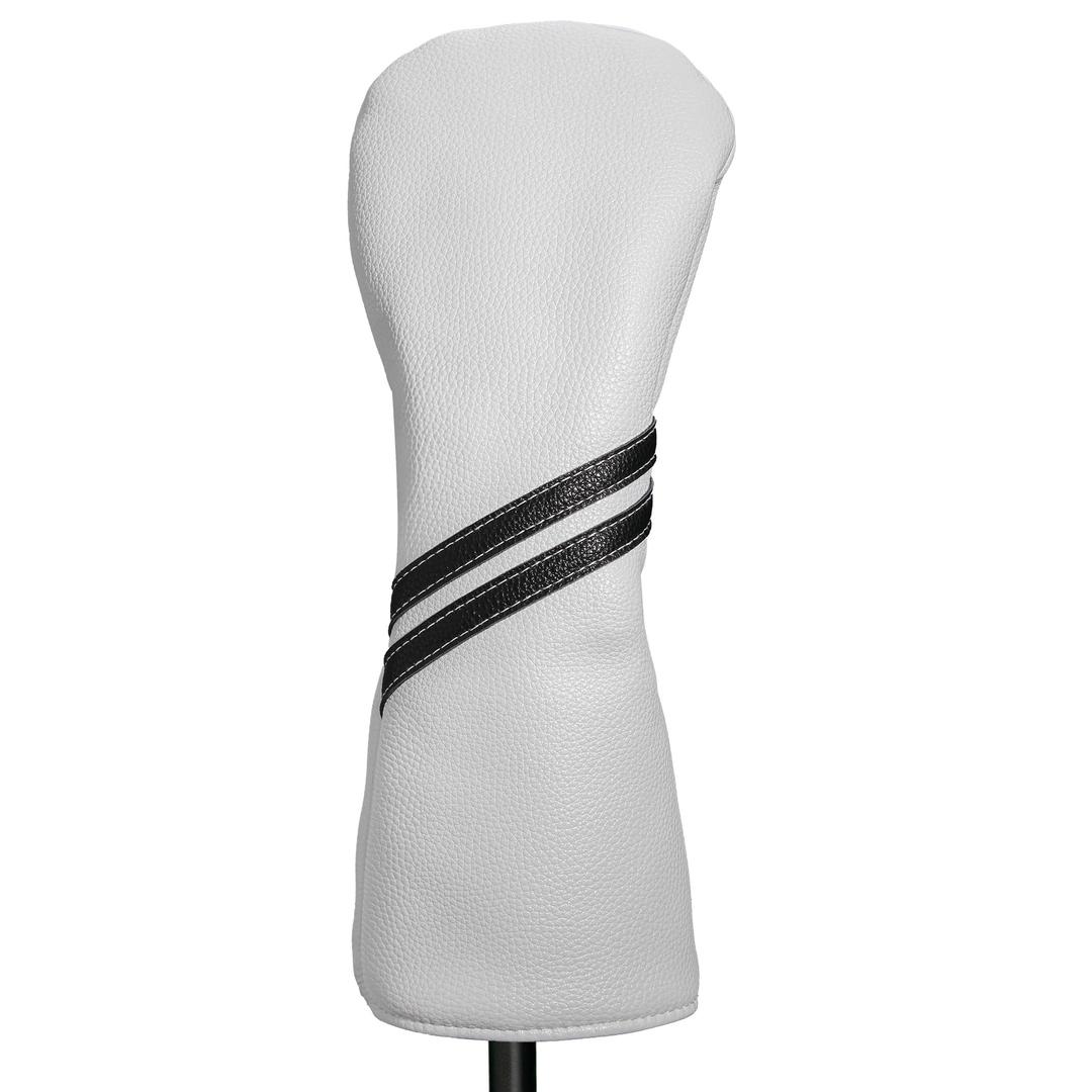 Golf Club Head Covers - 4pcs or 1pc Golf Accessories Club Covers Set for Woods and Driver Fairway Hybrids with Interchangeable Tags (White)