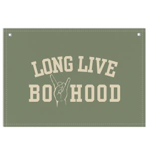 Threegoat Long Live Boyhood Banner, Toddler Boy Room Decor & Linen Wall Hanging Canvas Banner Flag, Boho Nursery Playroom Toddler & Boys Kids Room Decoration - D09